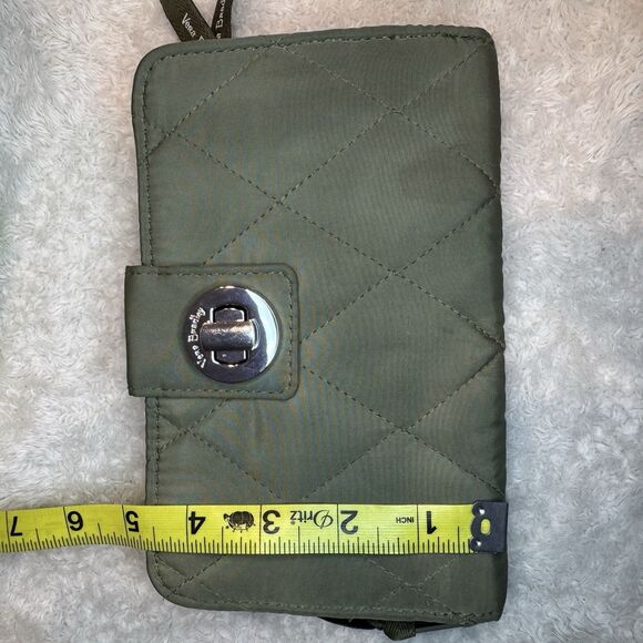 Vera Bradley quilted back pack olive leaf green with matching wallet lighten up main image 12